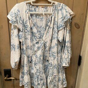 Free People Flowy Mini Dress 100% Cotton Size Small